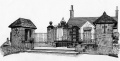 Drawing of War Memorial and District Nurse's Home